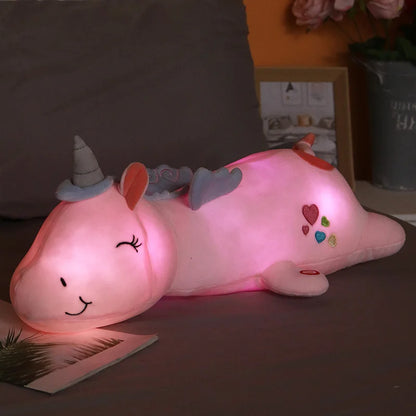 peluche licorne LED blanche pour chambre enfant