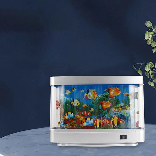 poissons lumineux dans veilleuse décorative