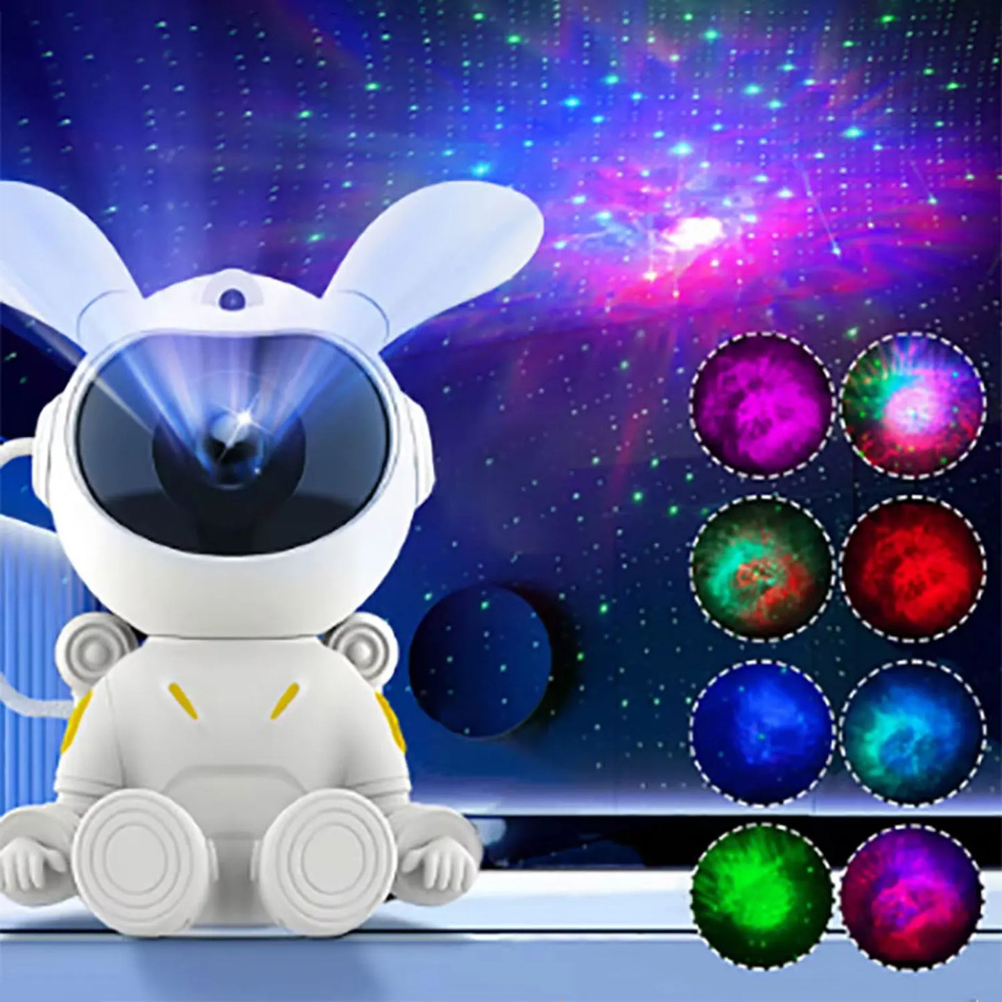 projecteur étoile astronaute lapin