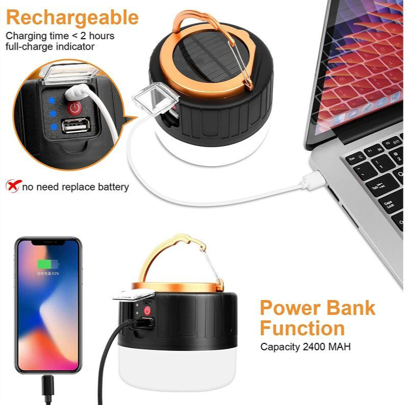 veilleuse solaire LED suspendue avec USB
