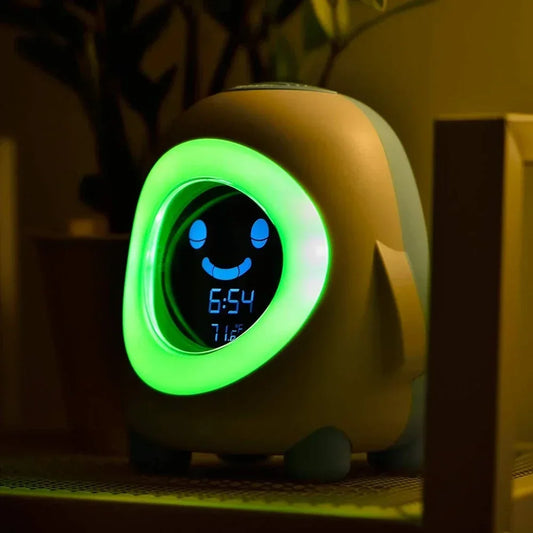 réveil LED pingouin enfant avec veilleuse RGB

