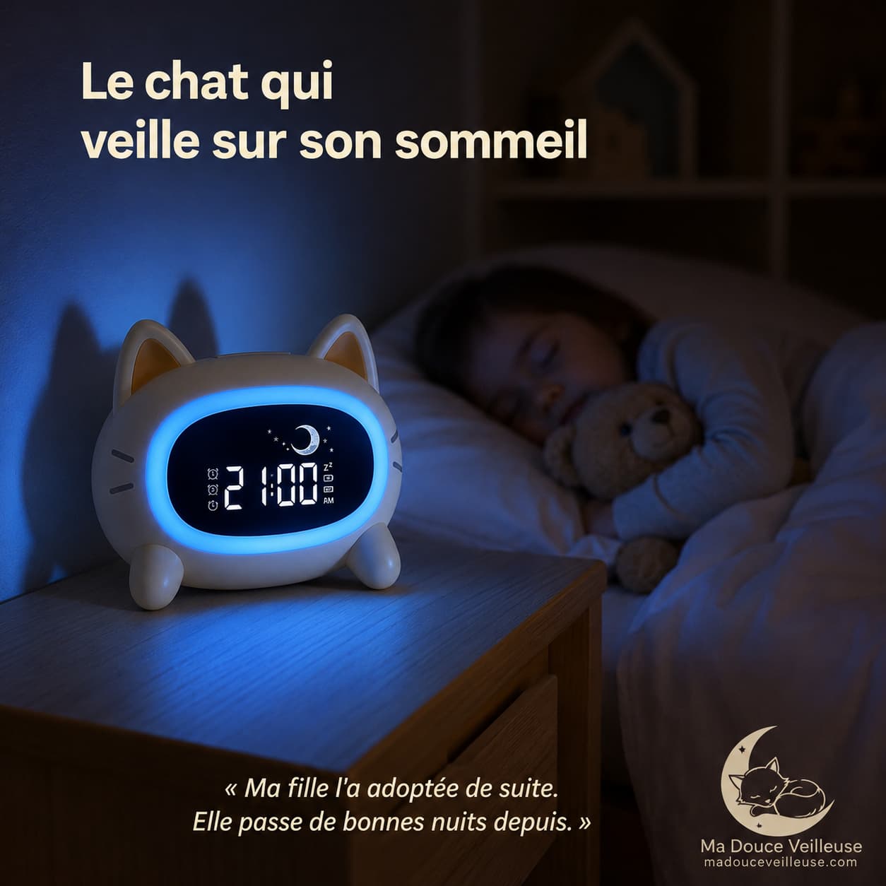 reveil chat enfant 7 sons de la nature pour endormissement calme et autonome