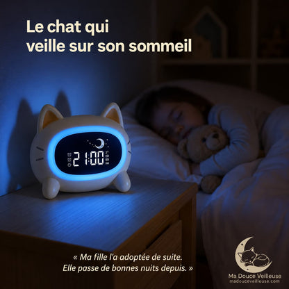 reveil chat enfant 7 sons de la nature pour endormissement calme et autonome