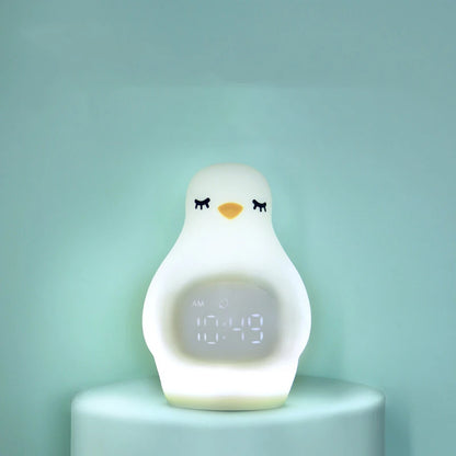 réveil enfant silicone forme pingouin 