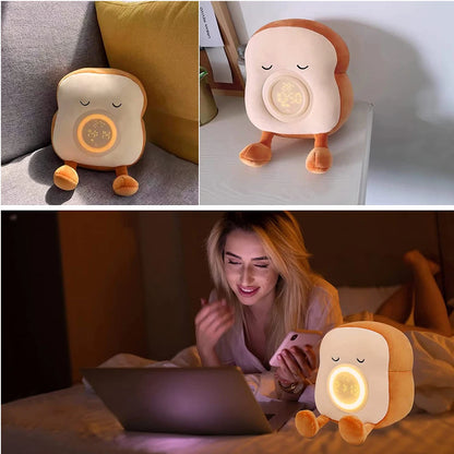 réveil peluche toast dans une chambre d’enfant apaisée