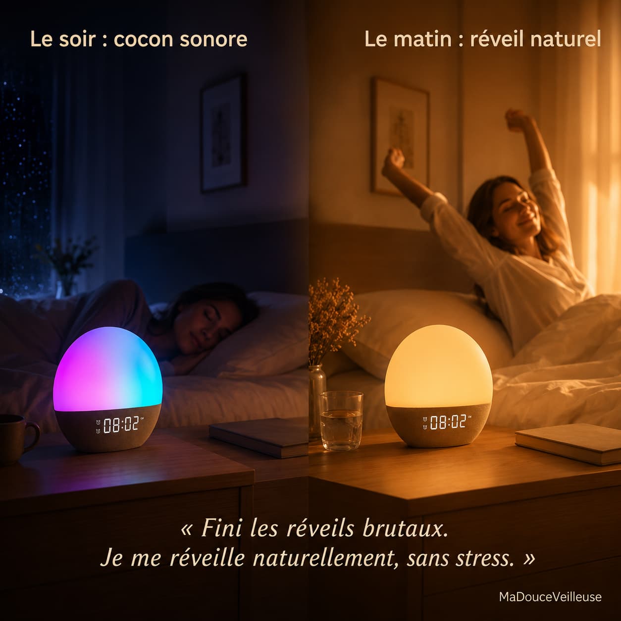 Veilleuse réveil adulte aux sons de la nature - AuroraRise