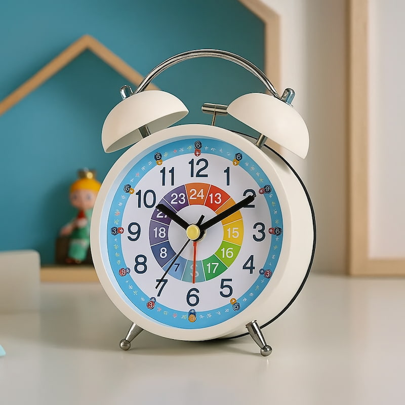 réveil éducatif enfant avec cadran pédagogique coloré

