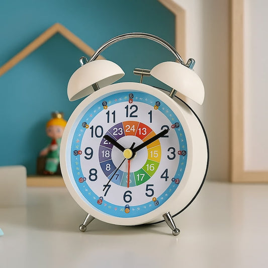 réveil éducatif enfant avec cadran pédagogique coloré

