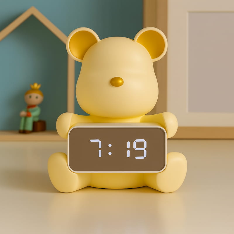réveil ours céramique digital lumineux chambre enfant