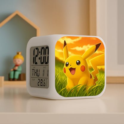 réveil LED Pikachu cube lumineux

