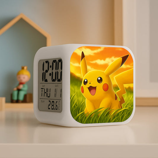 réveil LED Pikachu cube lumineux

