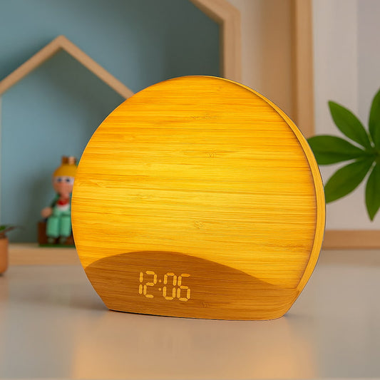 réveil bois lumineux sons naturels

