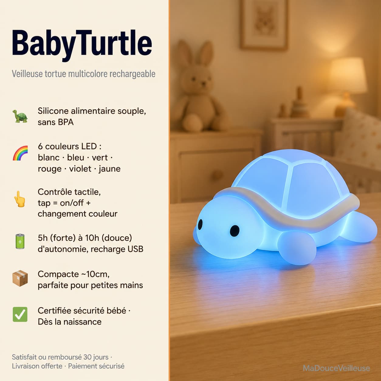 Veilleuse tortue bébé | BabyTurtle