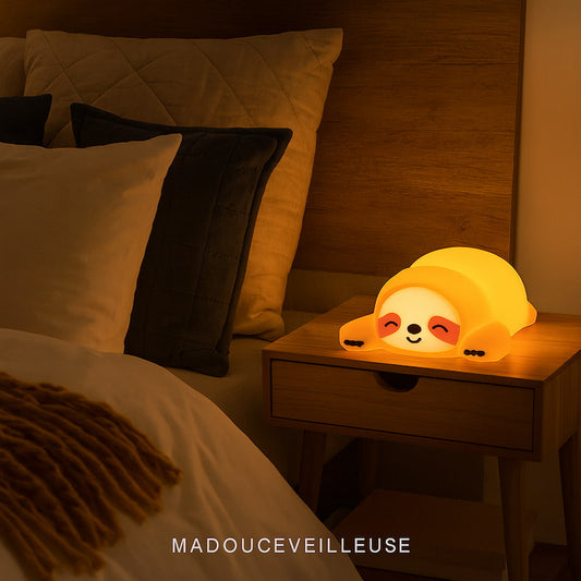 Veilleuse paresseux pour enfant, lumière chaude et apaisante