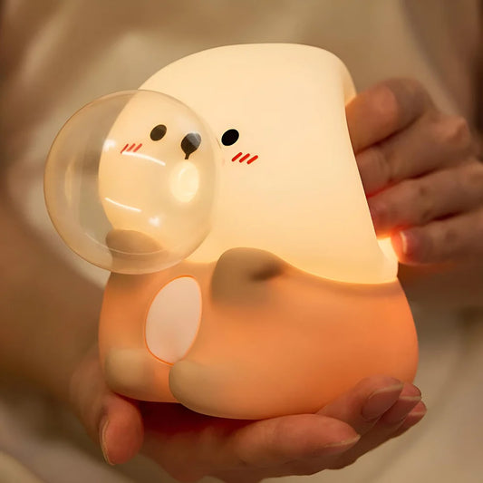 veilleuse bébé loutre silicone douce