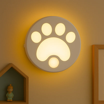 veilleuse murale patte de chien LED

