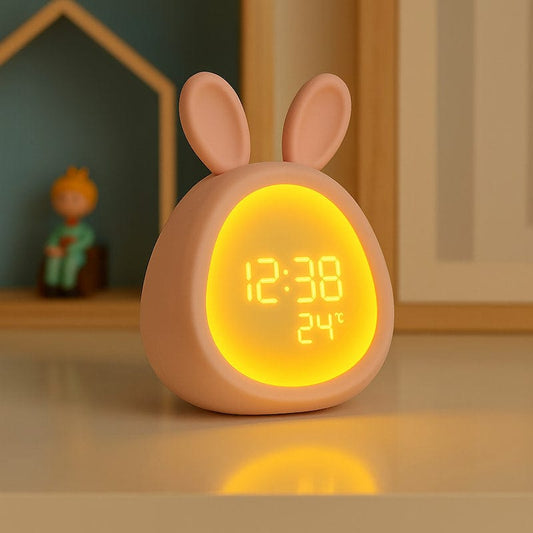 Veilleuse lapin reveil | BunnyRise Rose Madouceveilleuse