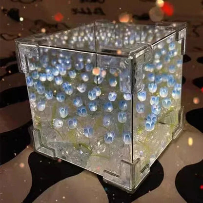 Veilleuse fleur - Flowerbox Bleu Madouceveilleuse