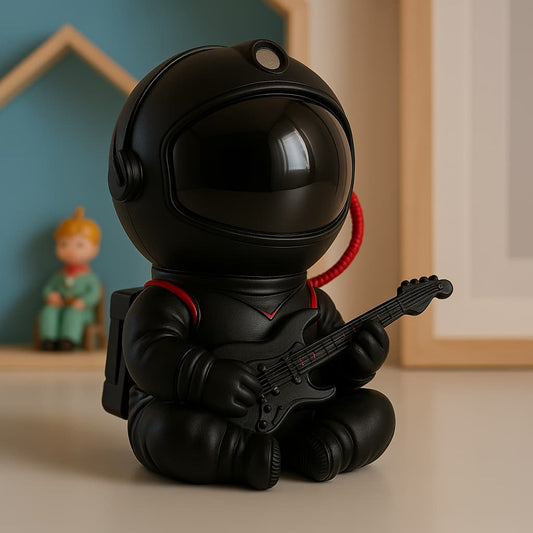 Projecteur astronaute | AstroGlow Guitare noire Madouceveilleuse