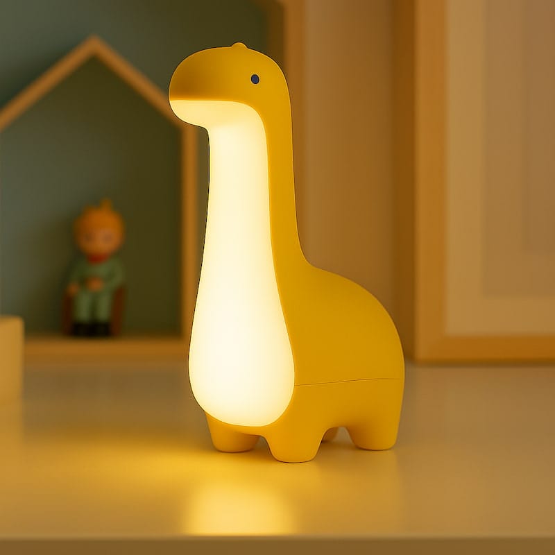 Veilleuse bébé dinosaure LumiDino nomade silicone