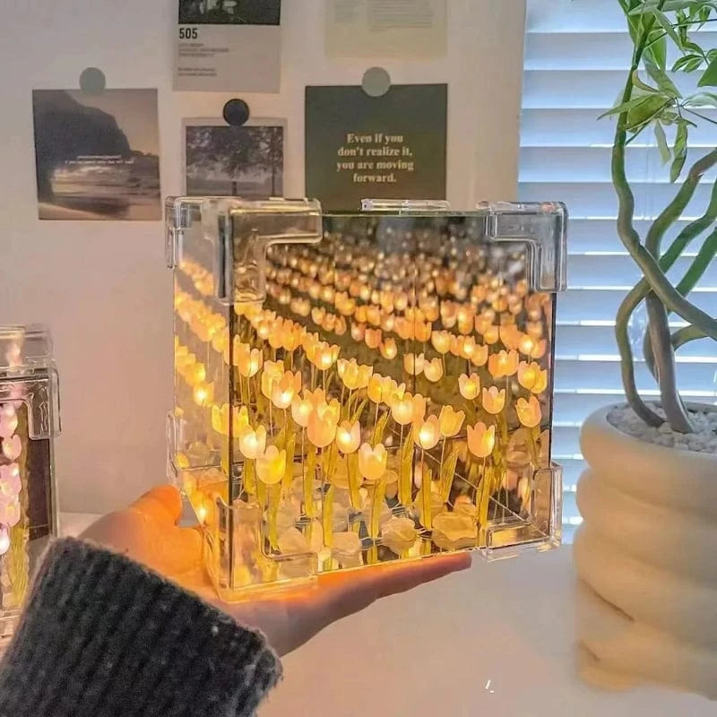 Veilleuse fleur - Flowerbox Jaune Madouceveilleuse
