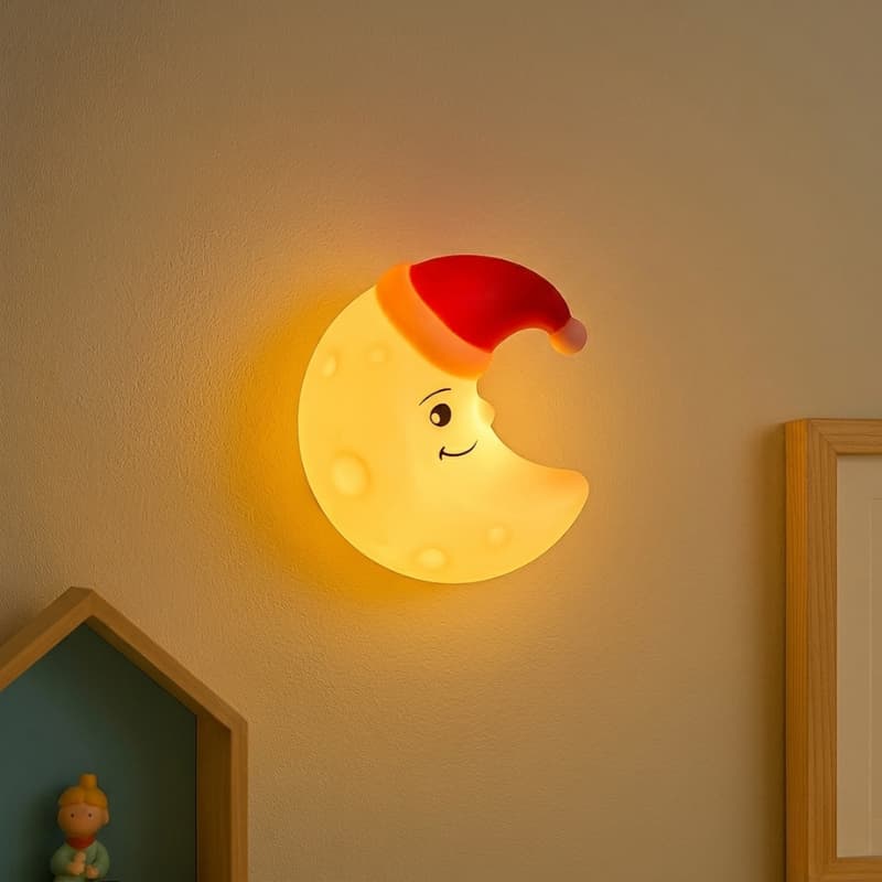 Veilleuse lune silicone sans BPA certifiee CE enfant Madouceveilleuse