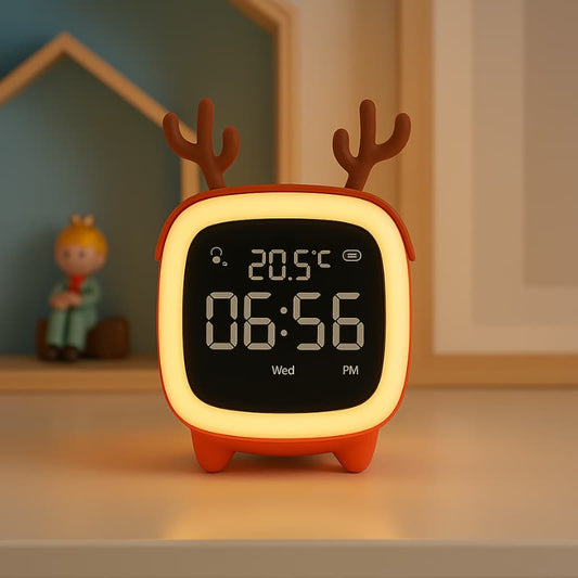 réveil veilleuse enfant oreilles lapin LED