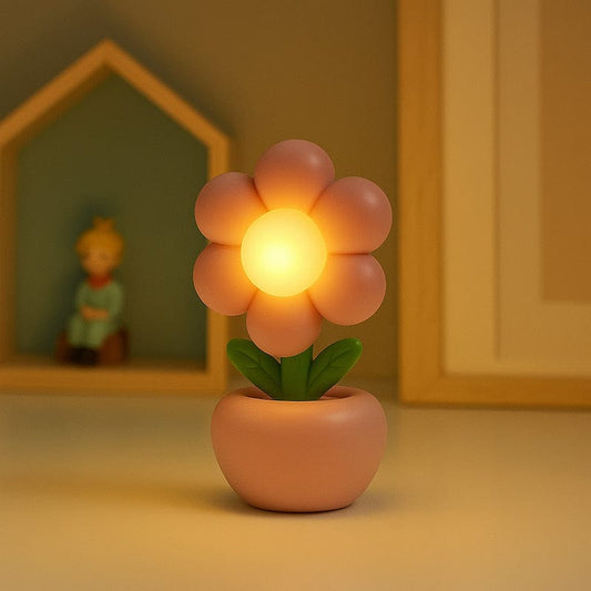 Mini veilleuse fleur | FloraGlow Rose Madouceveilleuse