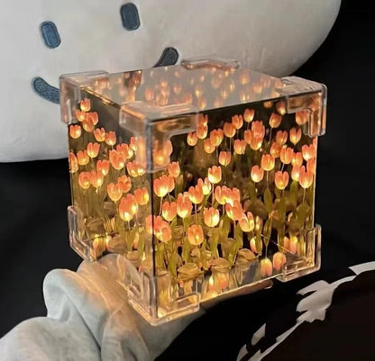 Veilleuse fleur - Flowerbox Rose Madouceveilleuse