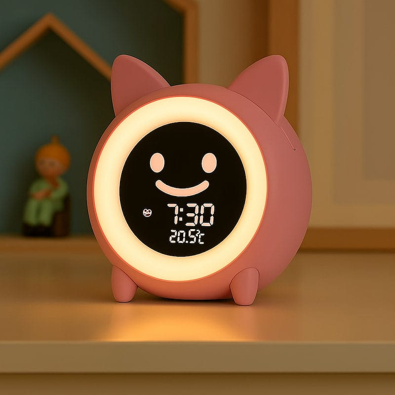 Veilleuse réveil éducatif | LumiChat Rose Madouceveilleuse