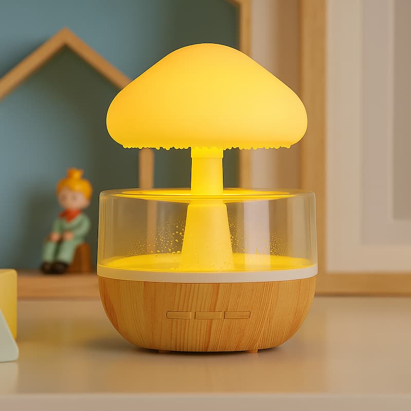 Veilleuse champignon bruit de pluie