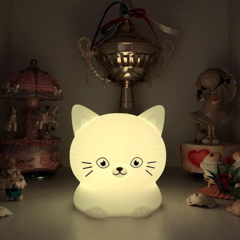Veilleuse Boule De Cristal 3D De 8 Cm En Forme De Chat