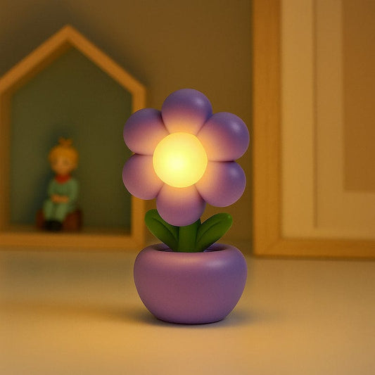 Mini veilleuse fleur | FloraGlow Violet Madouceveilleuse