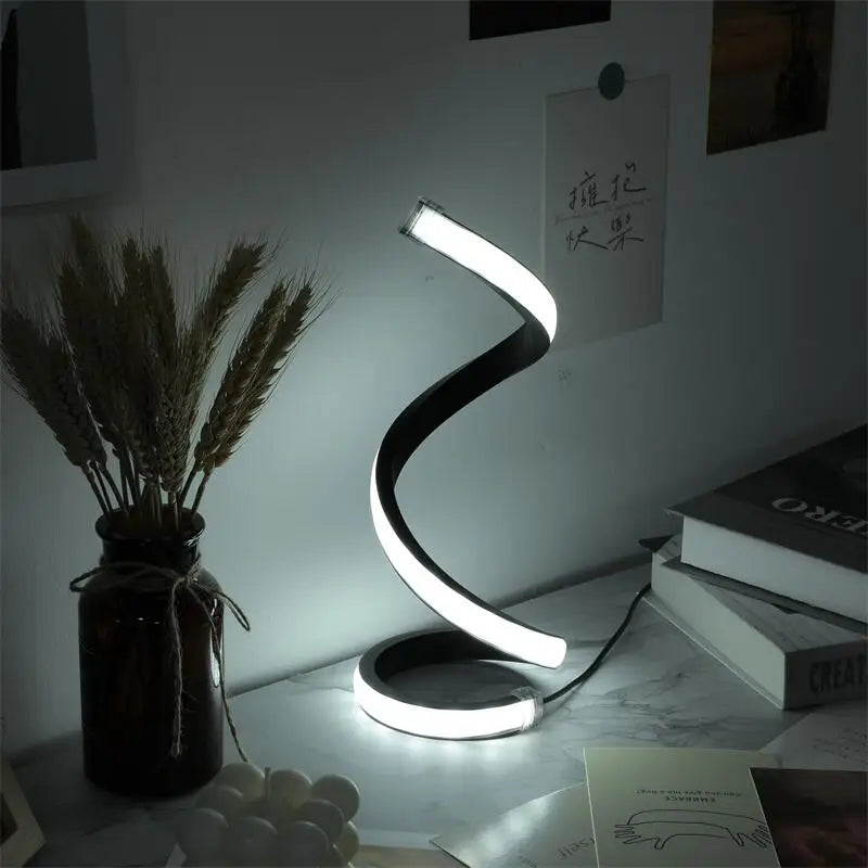 veilleuse LED sur table de chevet ambiance zen