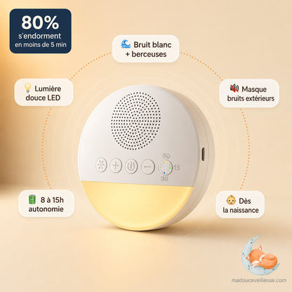 Veilleuse bébé bruit blanc cadeau naissance
