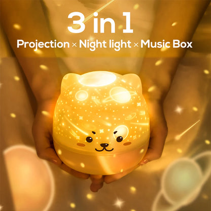 veilleuse chat LED projection ciel étoilé enfant