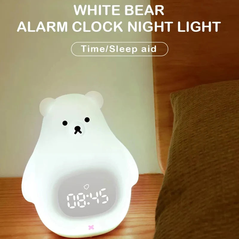 veilleuse dimmable ourson blanc chambre bébé