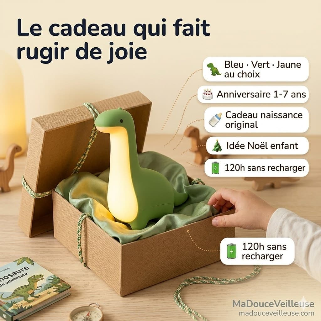 Veilleuse dinosaure bébé - LumiDino