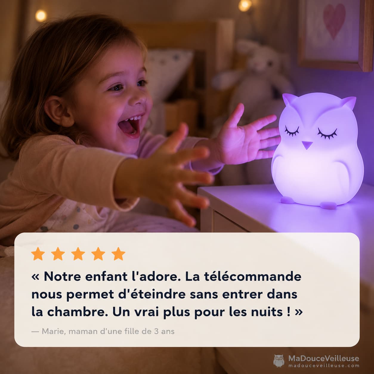 Veilleuse Hibou en silicone