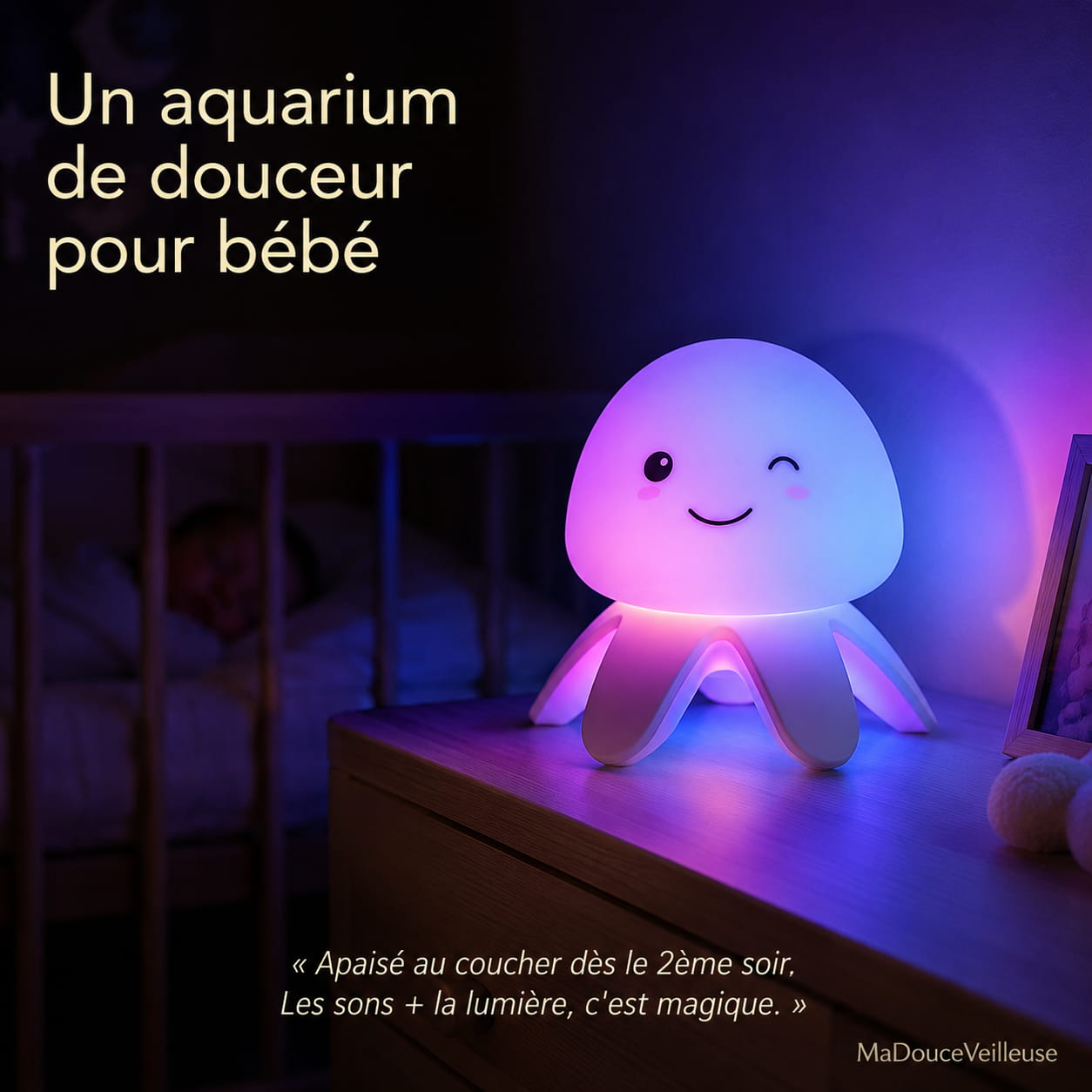 Veilleuse méduse bruit blanc - WhiteWave