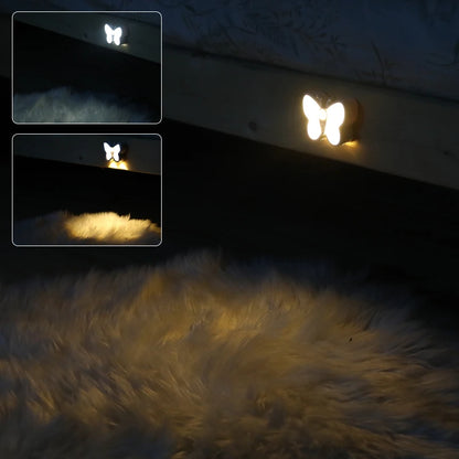 veilleuse murale LED papillon rechargeable

