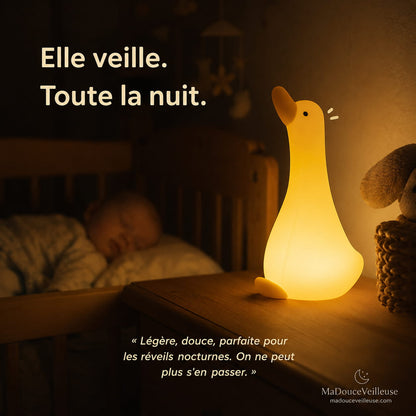 Veilleuse Oie pour Bébé Silicone Souple sans BPA