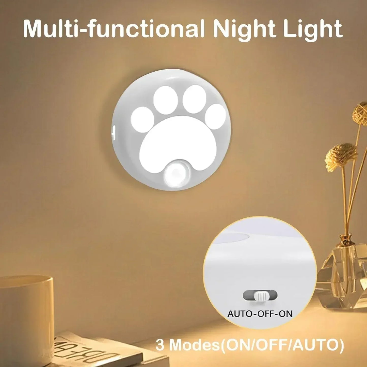 veilleuse paw night light USB pour escalier

