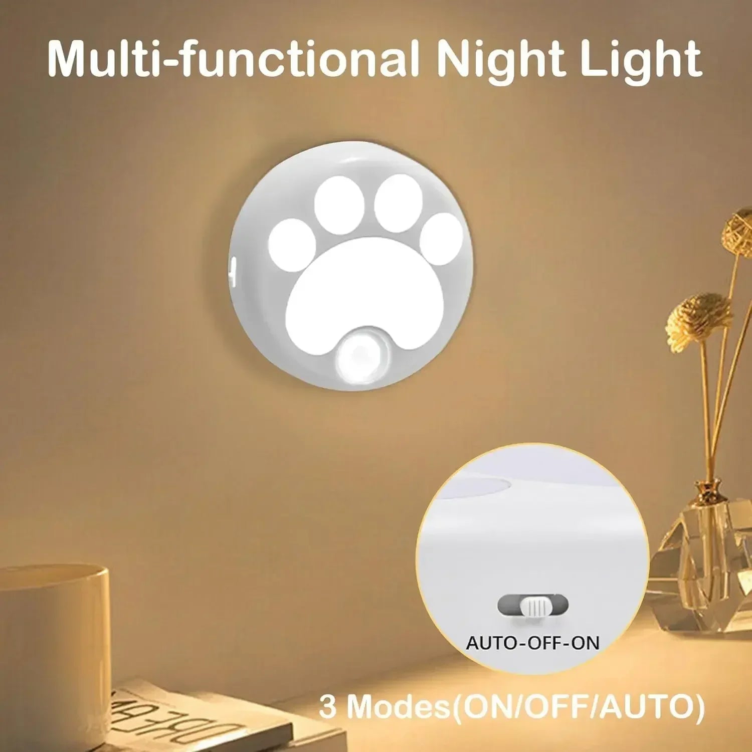 veilleuse paw night light USB pour escalier


