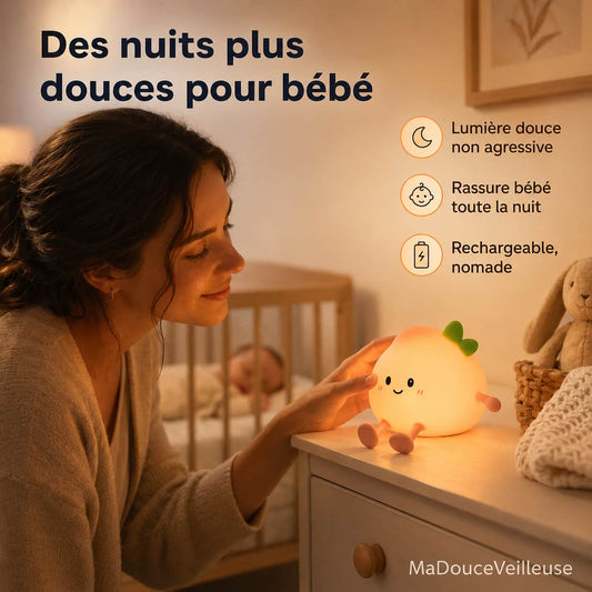 Veilleuse Pêche
Mignonne, colorée et douce comme un câlin