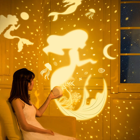 veilleuse chat projection 
