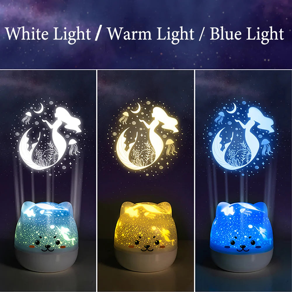 veilleuse projection chat ciel etoile pour chambre denfant