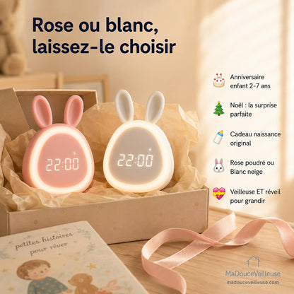 Veilleuse lapin réveil pour enfant cadeau parfait