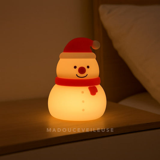 veilleuse bonhomme hiver activation tactile