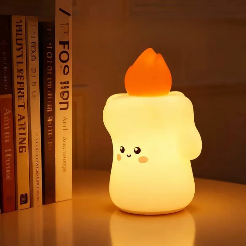 veilleuse bougie multicolore
